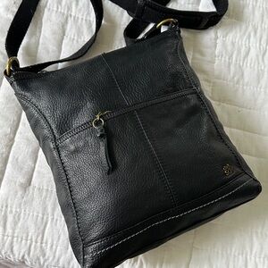 SAK generous pebbled black leather shoulder bag